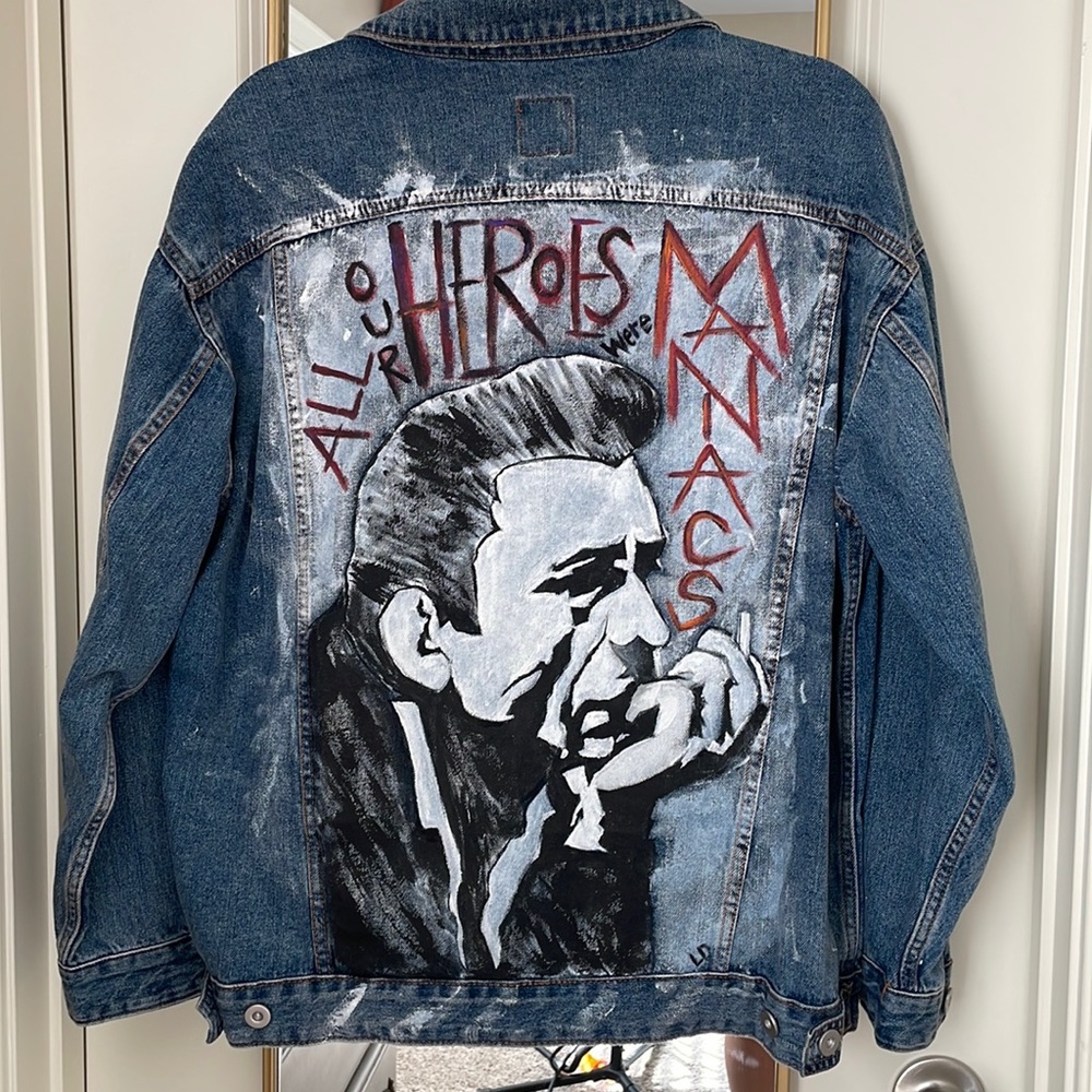 Hand-Painted Johnny Cash Jacket